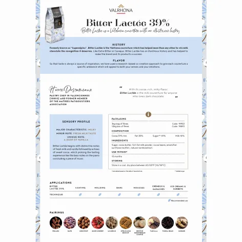 Valrhona Bitter Lactee Milk Chocolate